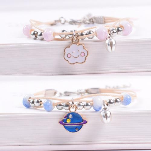 闺蜜手链一对学生韩版二人姐妹森系简约少女文化创意