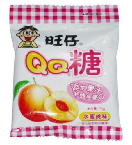 25g旺仔qq糖水蜜桃味