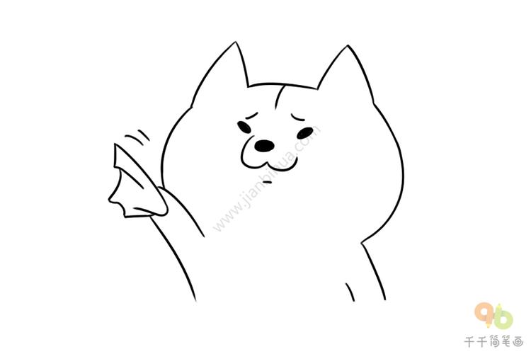 小狗简笔涂色画狗简笔画