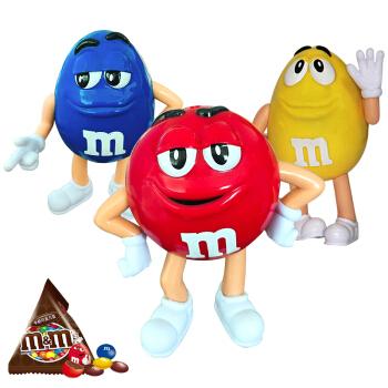 m&m"s 牛奶巧克力豆13g mm豆糖果玩具摆台零食 豆人罐