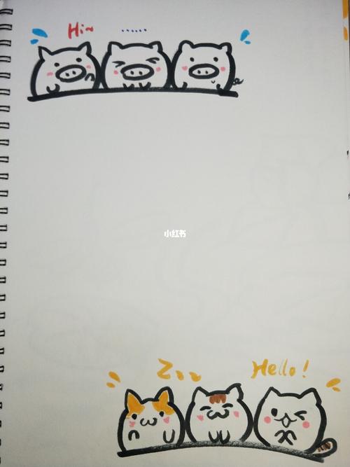 儿童简笔画素材/成长手册图模板_简笔画_素材_人文