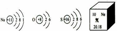 如图是几种元素的原子的结构示意图和氖元素在元素周期表中的信息.(1