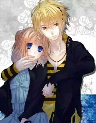 动漫男生拥抱女生