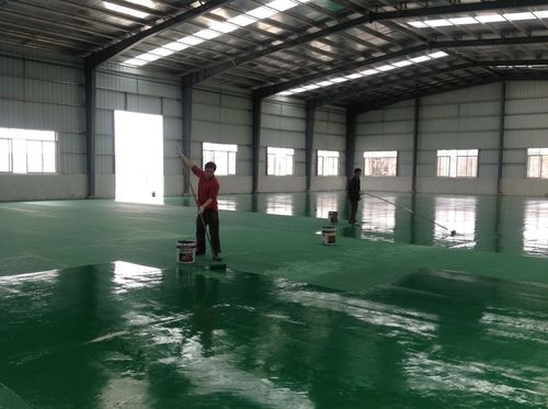 现货绿色滚涂环氧树脂地板漆耐磨型刷涂地坪涂料成本底耐用10年