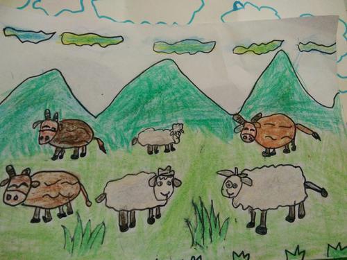 敕勒川简笔画怎么画