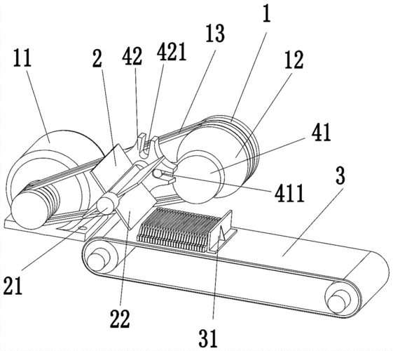 一种收集刀具自动翻转装置的制作方法