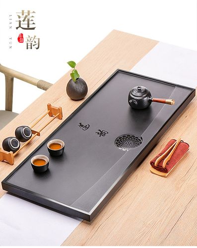 咪曦整块乌金石茶盘黑金石茶托茶盘茶具盘简易居家实用复古干泡盘支持