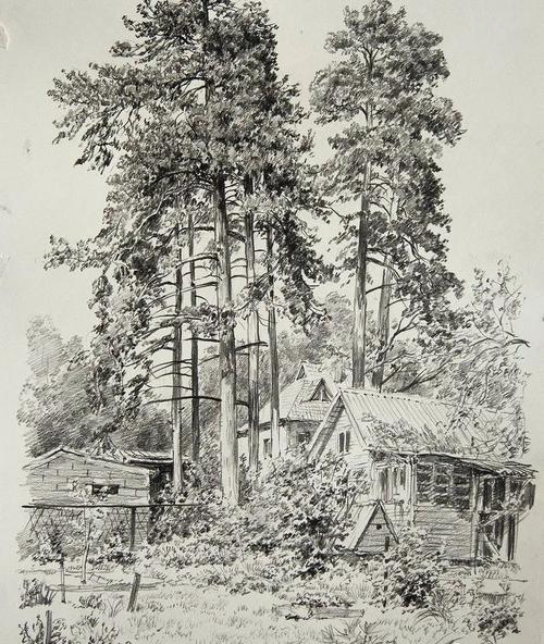 走一波素描风景,领略山川河流的自然风光素描