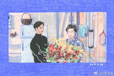 呼葱觅蒜 家有喜事 手绘 插画 张国荣 吴君如
