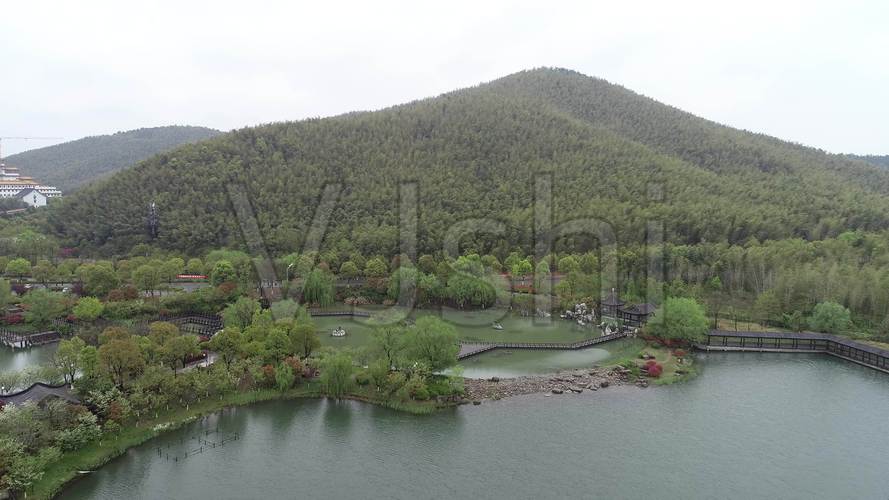 航拍江苏溧阳风景区