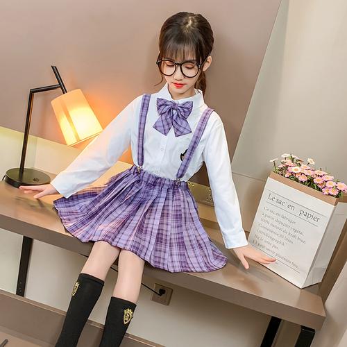 jk制服儿童10岁12岁女童套装春秋小学生学院风中大童时尚裙子洋气