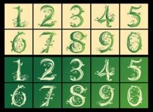 花体数字.