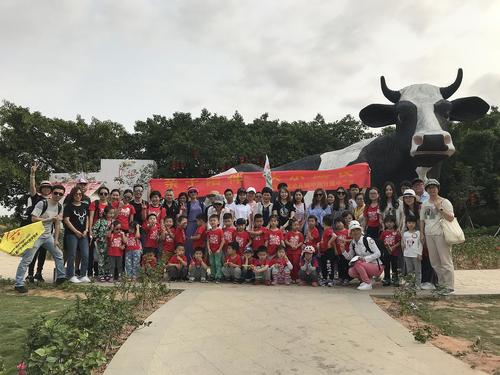 趣蘑菇亲子组织中洲幼儿园2018春游光明农场亲子活动