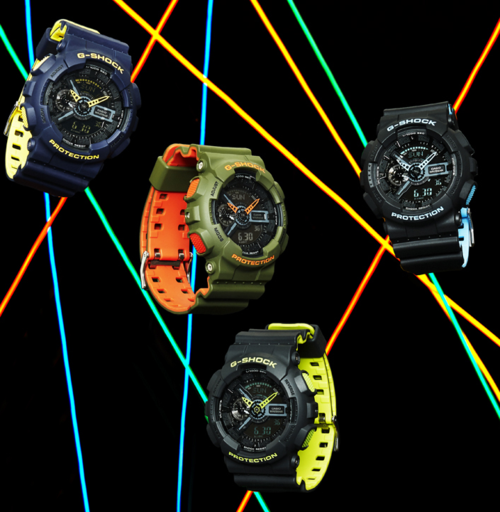 casio 潮流运动防水男士手表 ga-110ln-2a