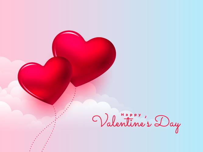 浪漫的爱心情人节快乐背景矢量素材(eps)