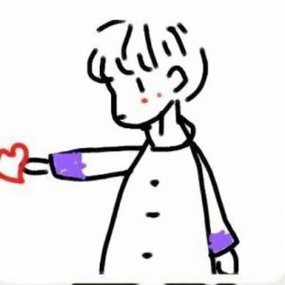 创意简笔画情侣头像图片