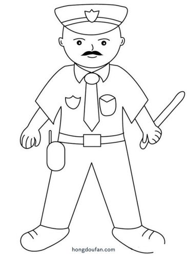警察叔叔要如何画警察简笔画大全