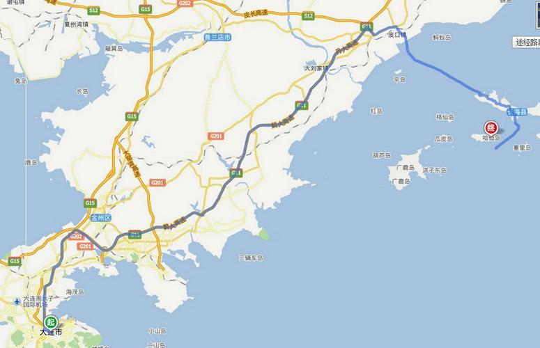 从大连驾车到普兰店皮口港车程一个半小时,到港后购买九点二十的客轮