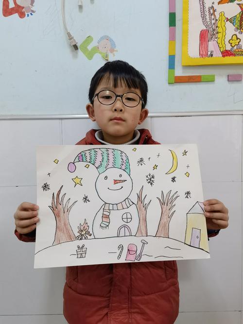 【神墨绘画】中山寒假彩铅班《水果超市》《冬天里的雪人》绘画作品