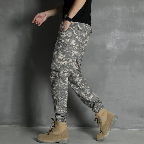 户外战术长裤男士迷彩修身特种兵军裤束脚作训裤迷彩裤