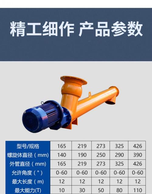 绞龙螺旋输送机蛟龙小型上料机管式沙干粉料输送泵水泥煤灰机 165型9