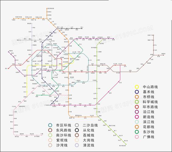 广州地铁线路图