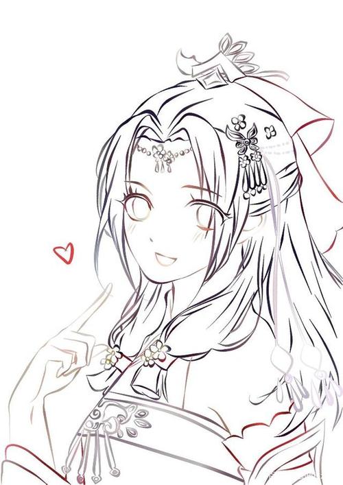 古风人物手绘线稿 一笔一画勾勒最美中国风