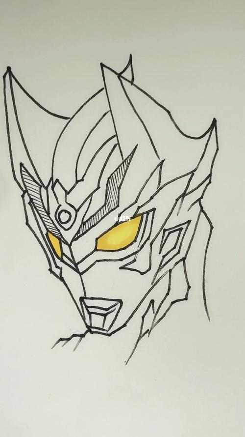 奥特曼系列线描简笔_奥特曼_线描_简笔画_教程_简笔画