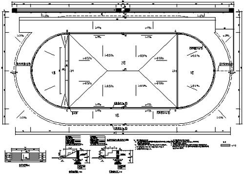 [分享]250米跑道cad图资料下载