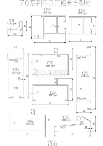 广安市某中学教学楼铝合金平开门结构设计cad施工图