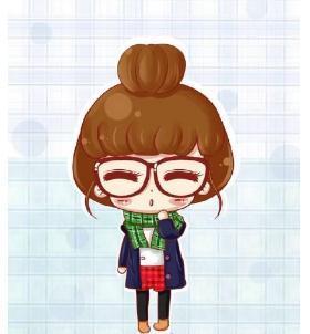 女生丸子头头像 小希 小女孩 吃货 包子 丸子头 姑娘 挎包 卡通 裙子