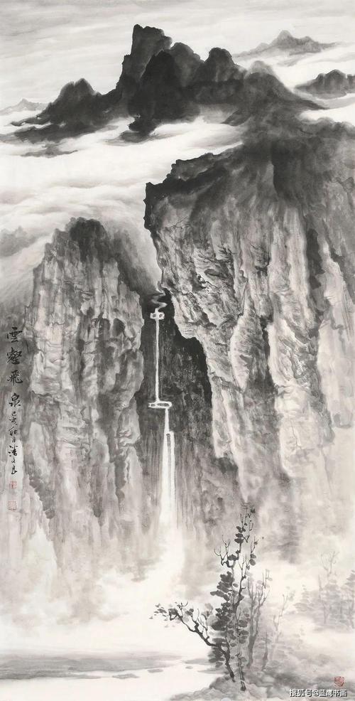 潘文良作品《云壑飞泉》