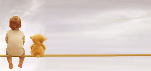 关键词 : 母婴,背影,小熊,天空,海报banner