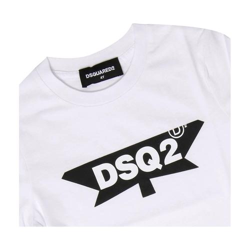 dsquared2/d二次方 18年春夏 短袖 男童 圆领 logo 儿童t恤1 dq02m0 d