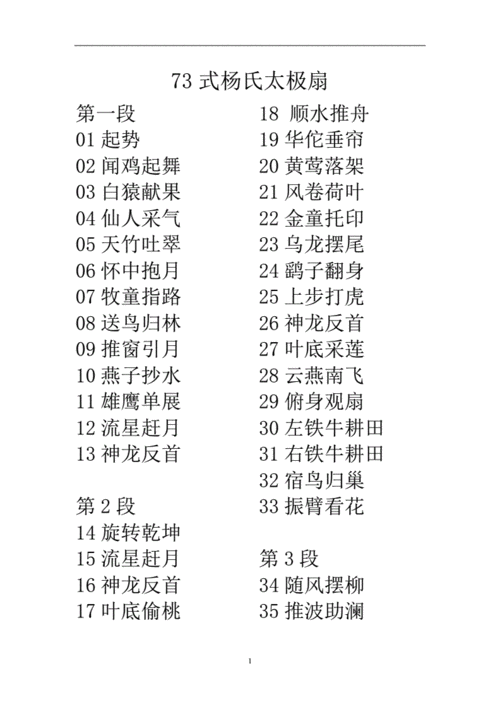 73式杨式太极扇扇谱.doc 3页
