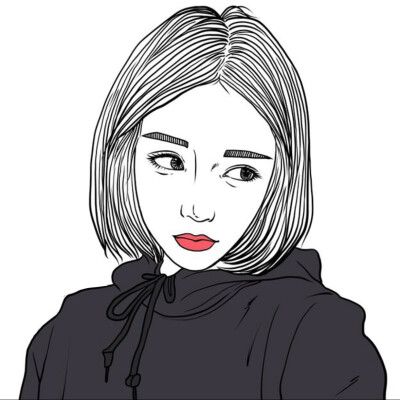 手绘头像 插画头像 绘画头像 动漫头像 卡通头像 漫画头像 @四眼妹丫