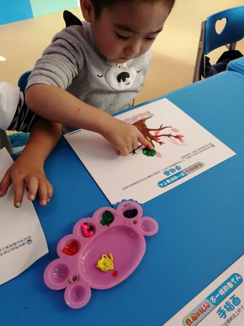 红苹果幼儿园豆豆三班手指印画