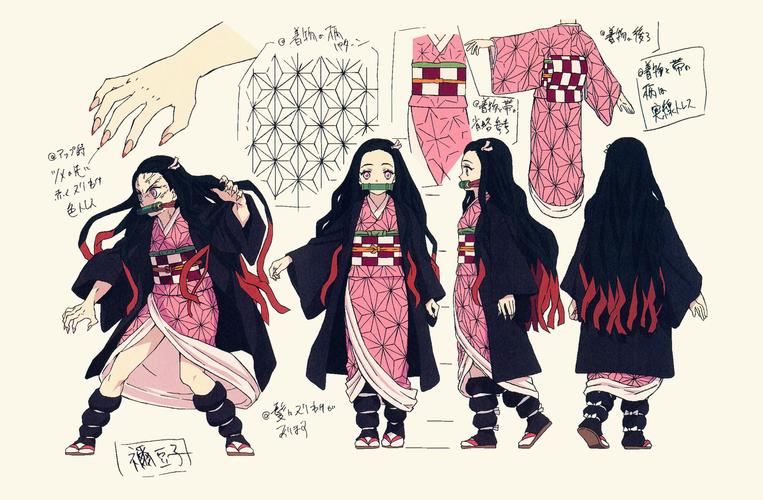 鬼灭之刃人设原画公开蝴蝶忍满满的细节无惨的女装太美了