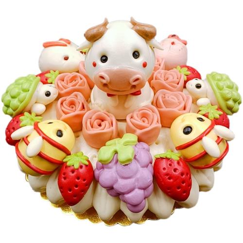面食胶东花饽饽儿童动物十二生肖萌宝卡通小孩生日百天满月蛋糕