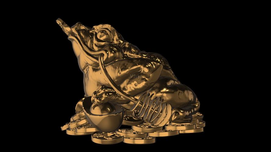 透明通道三足金蟾视频素材