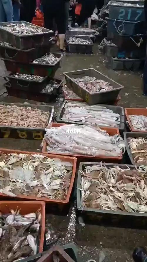 深夜的惠来澳角码头@海产品,原产地直发_直发_海鲜_我