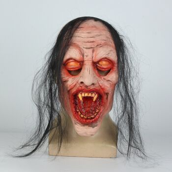 2021新品仿真头套面具万圣节恐怖面具密室可怕人皮面皮套鬼屋头套面套