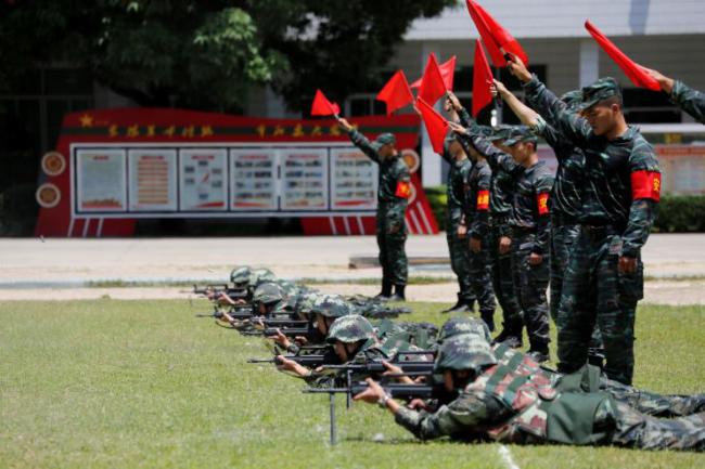 直击武警广东总队执勤第二支队军事会操比武现场