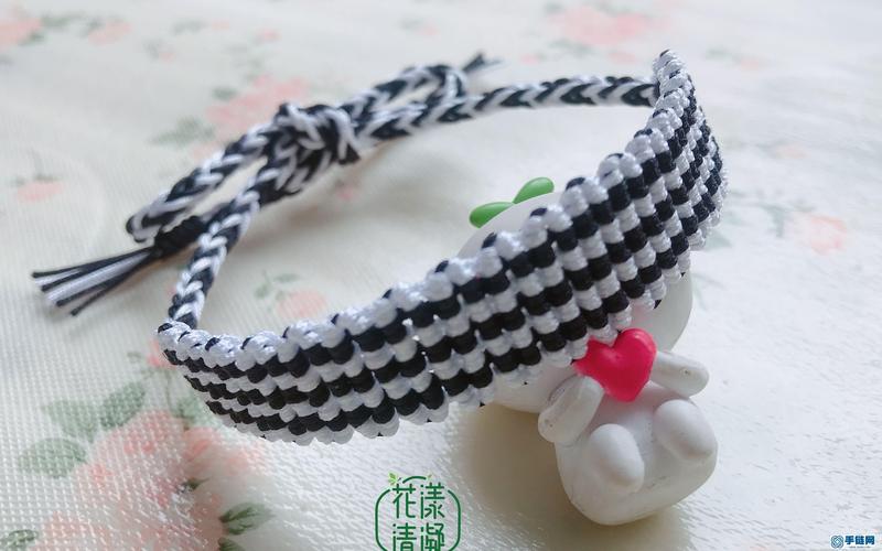 斜卷结手链编法教程