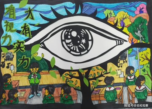 自己对近视防控的看法 接下来请跟小喇叭一起静静欣赏 同学们精心绘画