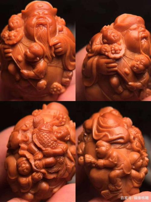 核雕界顶级雕刻大师「陵子艺」本工《五子财神》