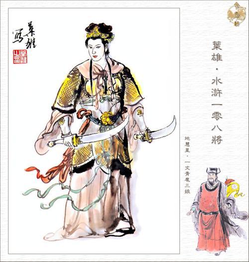 水浒传扈三娘简笔画