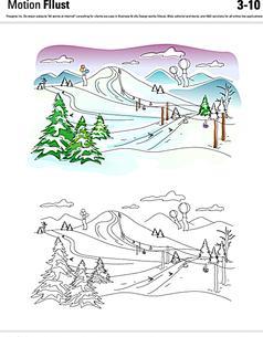 滑雪场插画图片雪景设计矢量