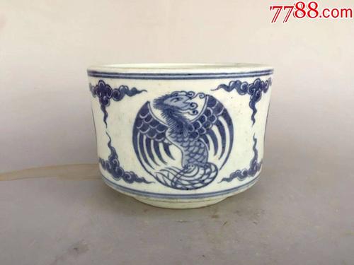清代青花团凤纹香炉_青花瓷_第1张_7788瓷器