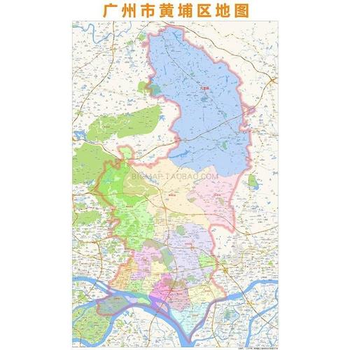 广州市黄埔区地图高清定制2021城市街道交通办公会议